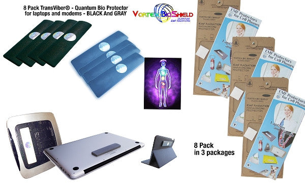 8 Gift  packs TransViber® Bio Protectors For Laptops, Desktops and Modems - random colors