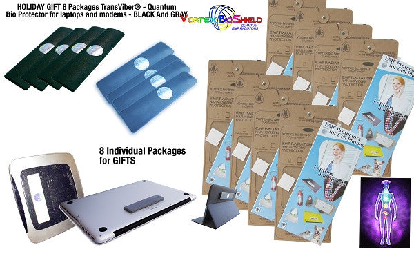 Holiday Gift 8 packages TransViber® Bio Protectors For Laptops, Desktops and Modems - random colors