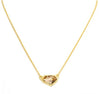 New Product - Matte Gold Necklace with Topaz Crystal Pendant