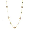 New Product - Gold Chain with Semi Precious Stone Stations Approx: 36"