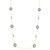 New Product - Gold Chain with Round Hematite Clover Cubic Zirconia Stations