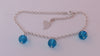 New Product - Blue Globe Silver Anklet Quantum BioShield Quantum Protector