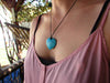 New Product - Quantum EMF Infused Natural Blue Turquoise Heart Pendent Quantum Neutralizer