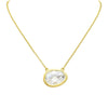 New Product - Gold Uneven Cubic Zirconia Pendant Necklace