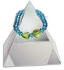 140 New Product - EMF Harmonizing Faceted Crystal Beads Cyan