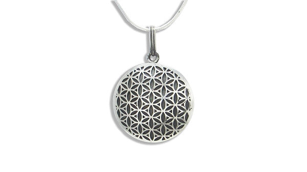 S925 Sterling Silver Inspirational Flower of Life w/ 925 Sterling Silver Chain