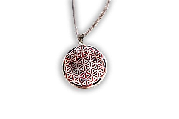 24/7 Quantum EMF Harmonizer Protector S925 Sterling Silver Quantum Flower of Life Energy EMF Protector with  925 Sterling Silver chain