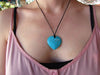 New Product - Quantum EMF Infused Natural Blue Turquoise Heart Pendent Quantum Neutralizer