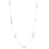 EMF Jewelry - Silver Chain Necklace with Cubic Zirconia Stations Quantum EMF BioShield Quantum Protector