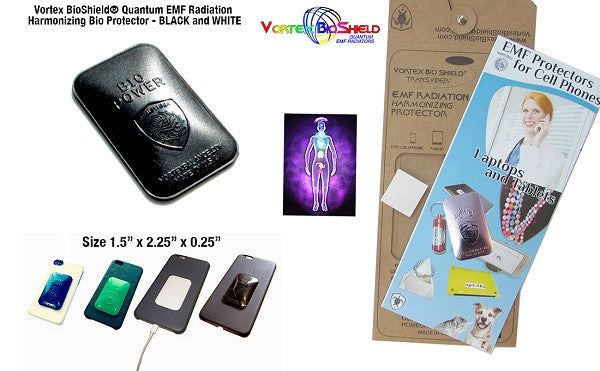 Vortex BioShield® Quantum EMF Radiation Neutralizing Protector - BLACK
