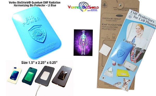 Vortex BioShield® Quantum EMF Neutralizing Protector - LIGHT BLUE
