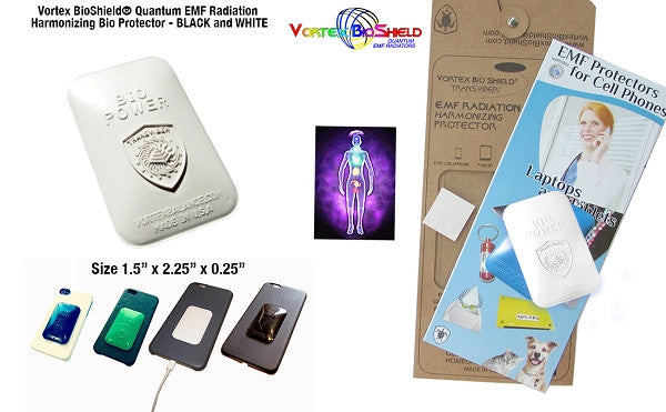 Vortex BioShield® Quantum EMF Radiation Neutralizing Protector - WHITE